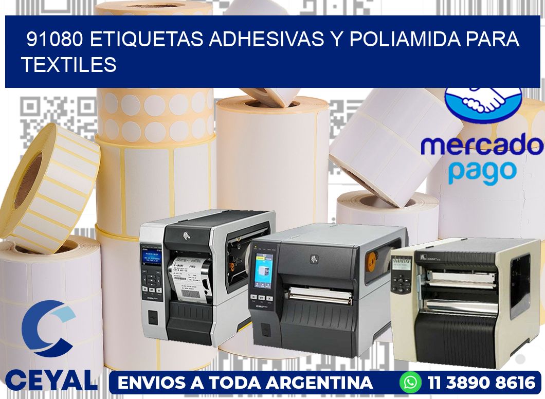91080 Etiquetas adhesivas y poliamida para textiles