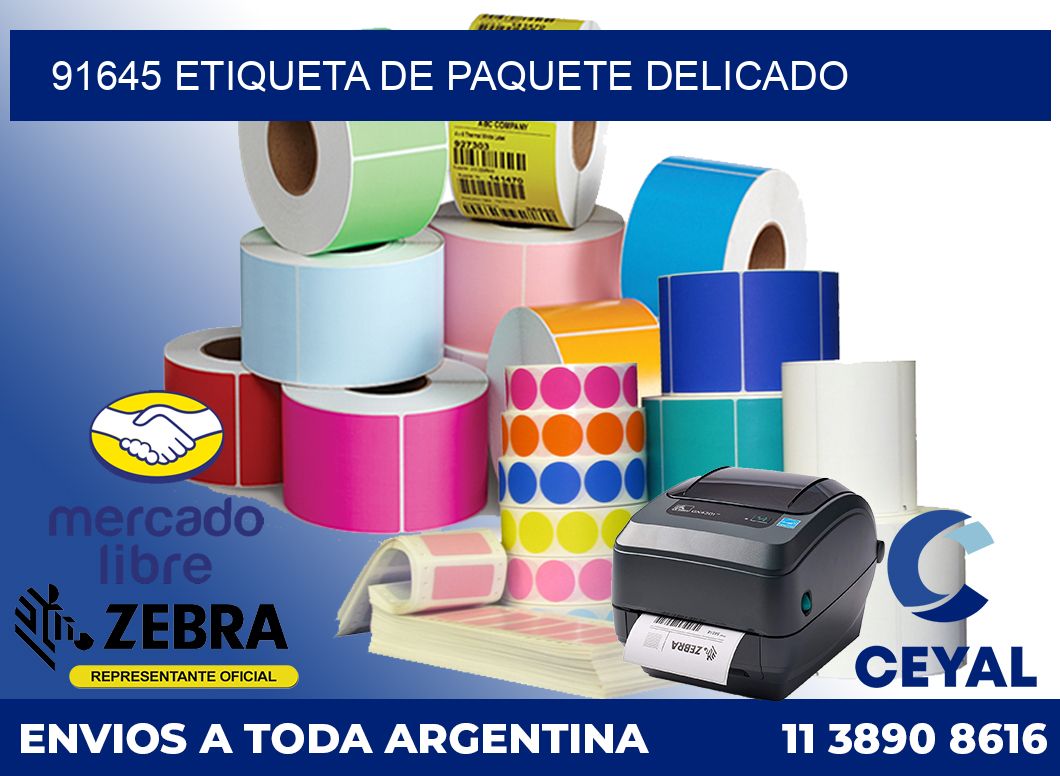 91645 Etiqueta de paquete delicado