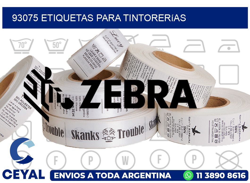 93075 Etiquetas para tintorerías