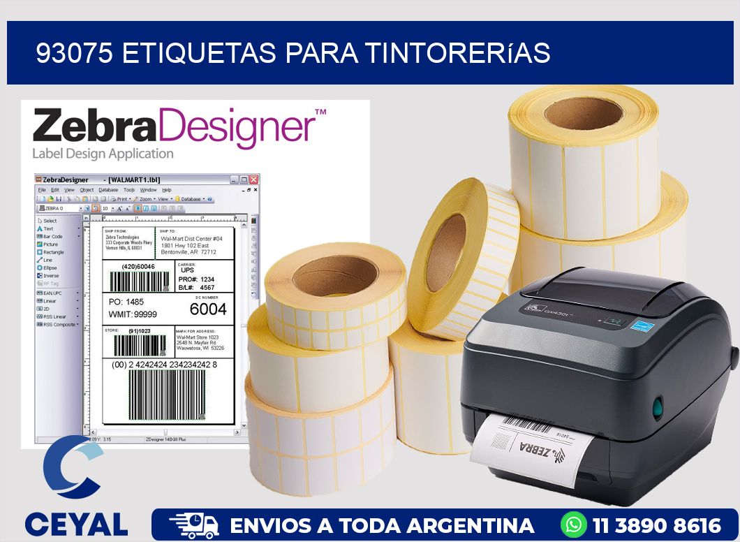 93075 Etiquetas para tintorerías