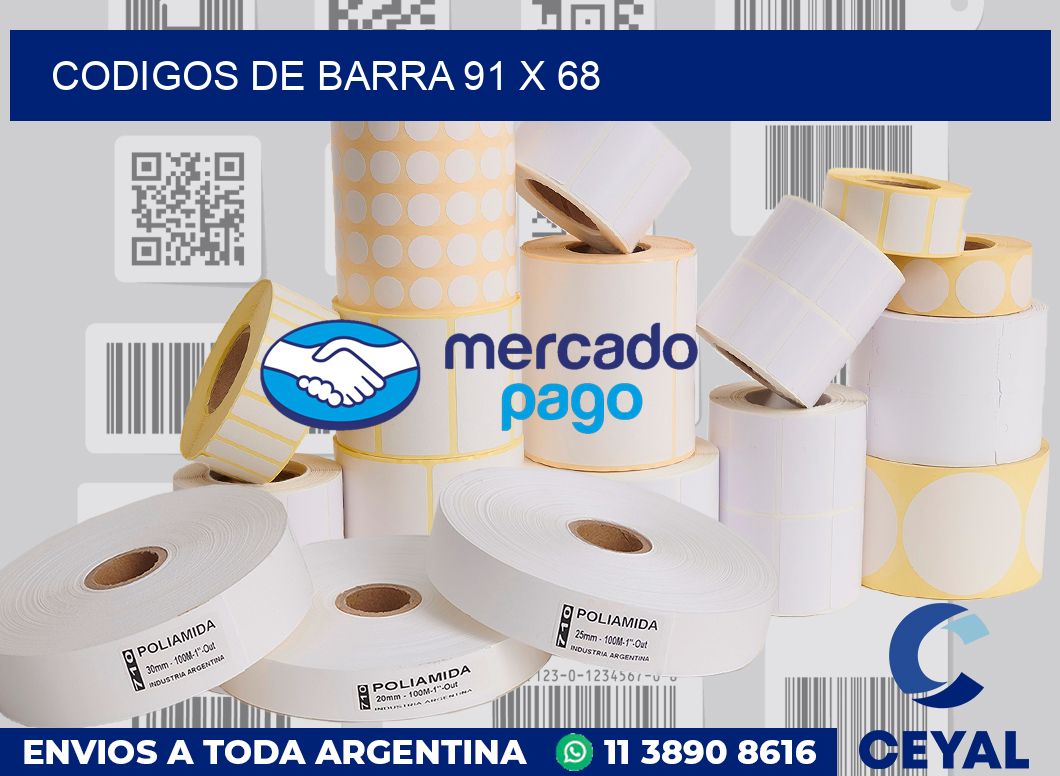 Codigos de barra 91 x 68