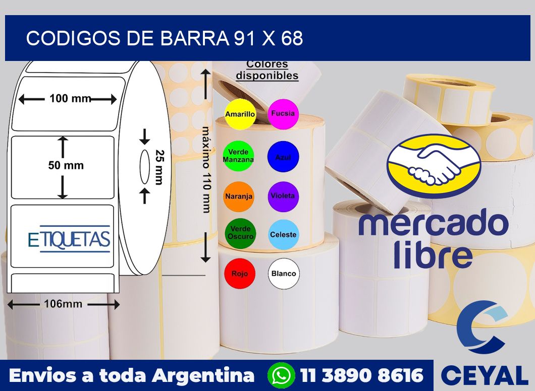 Codigos de barra 91 x 68