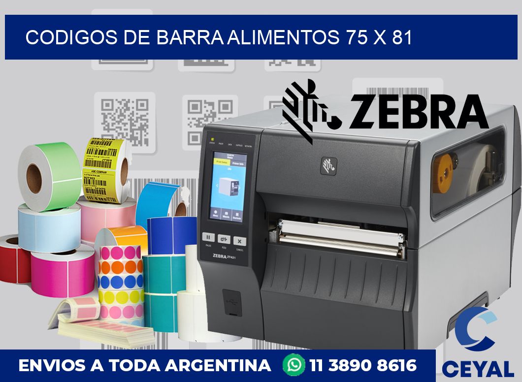 Codigos de barra alimentos 75 x 81