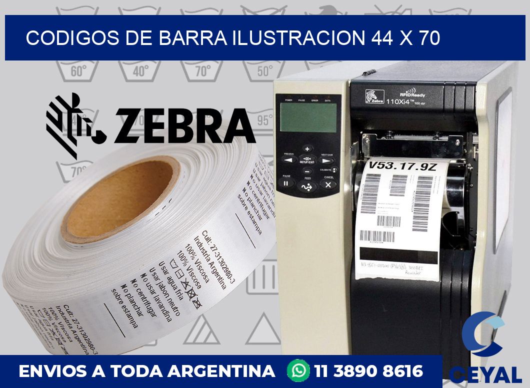 Codigos de barra ilustracion 44 x 70