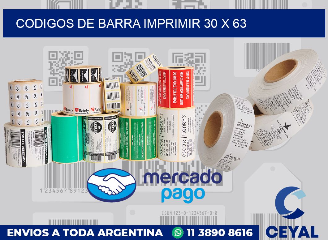 Codigos de barra imprimir 30 x 63