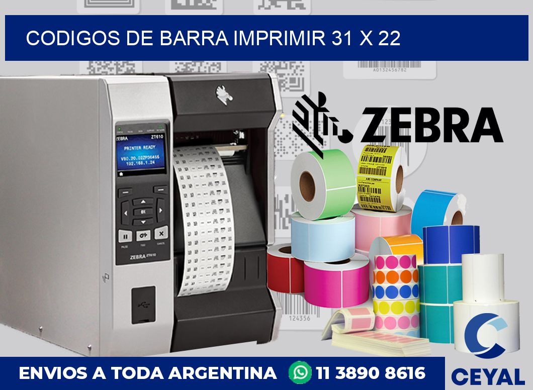 Codigos de barra imprimir 31 x 22