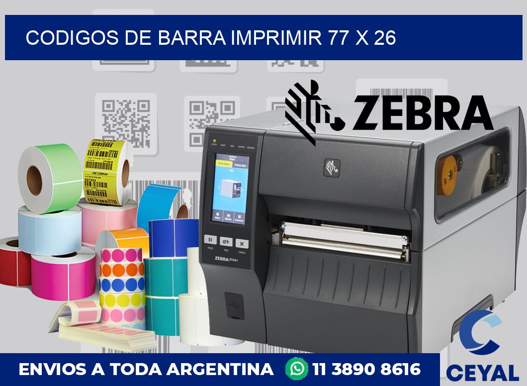 Codigos de barra imprimir 77 x 26
