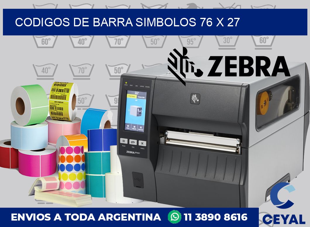 Codigos de barra simbolos 76 x 27
