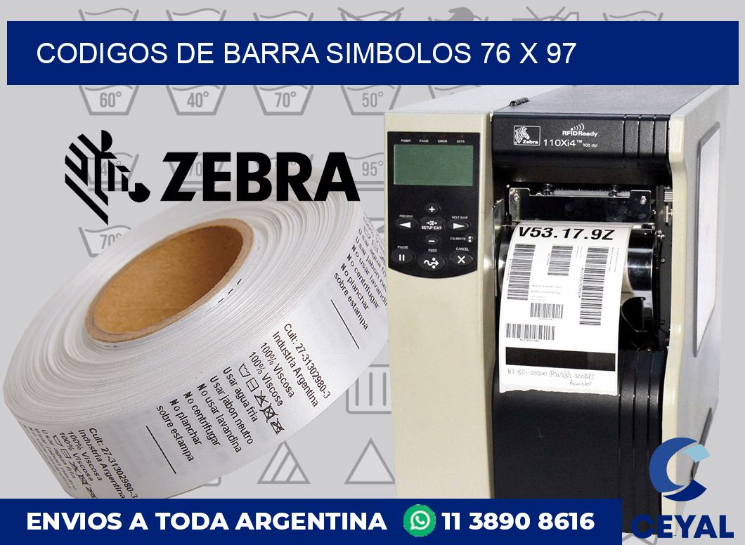 Codigos de barra simbolos 76 x 97