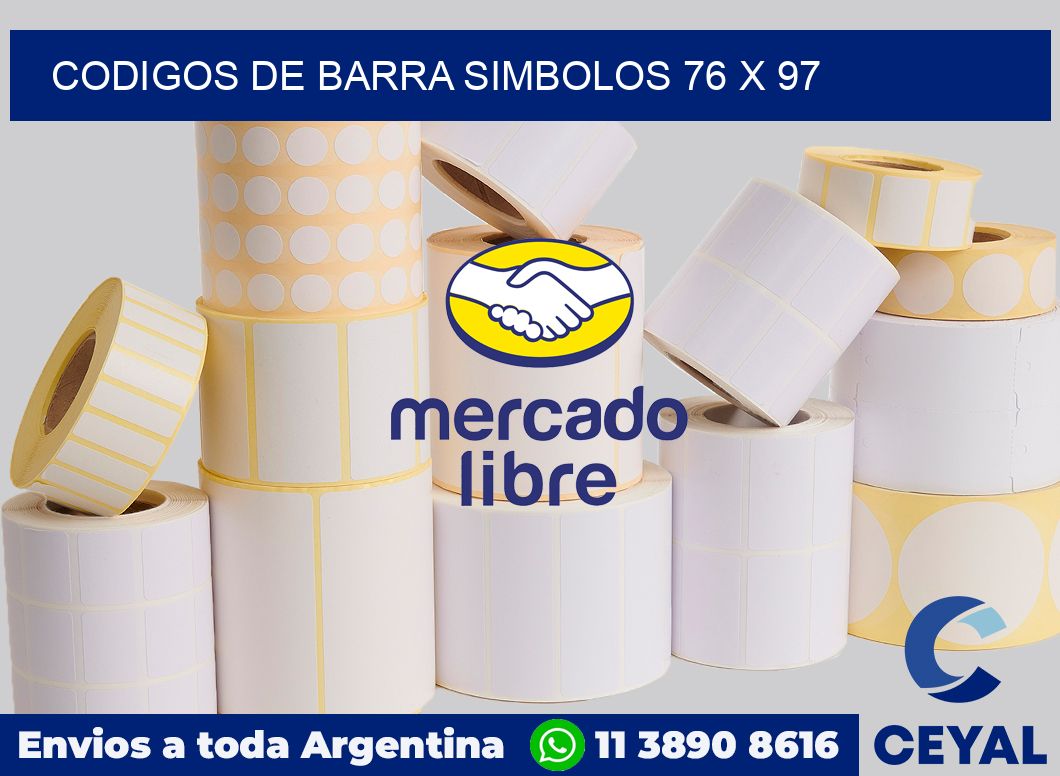 Codigos de barra simbolos 76 x 97