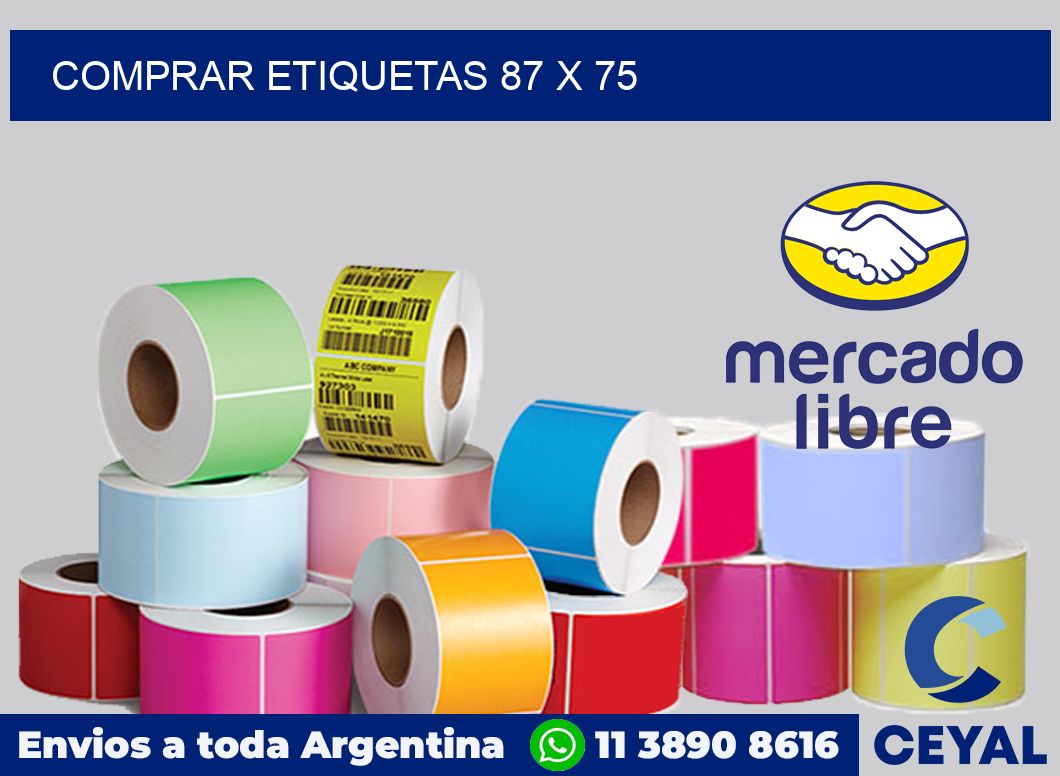 Comprar etiquetas 87 x 75