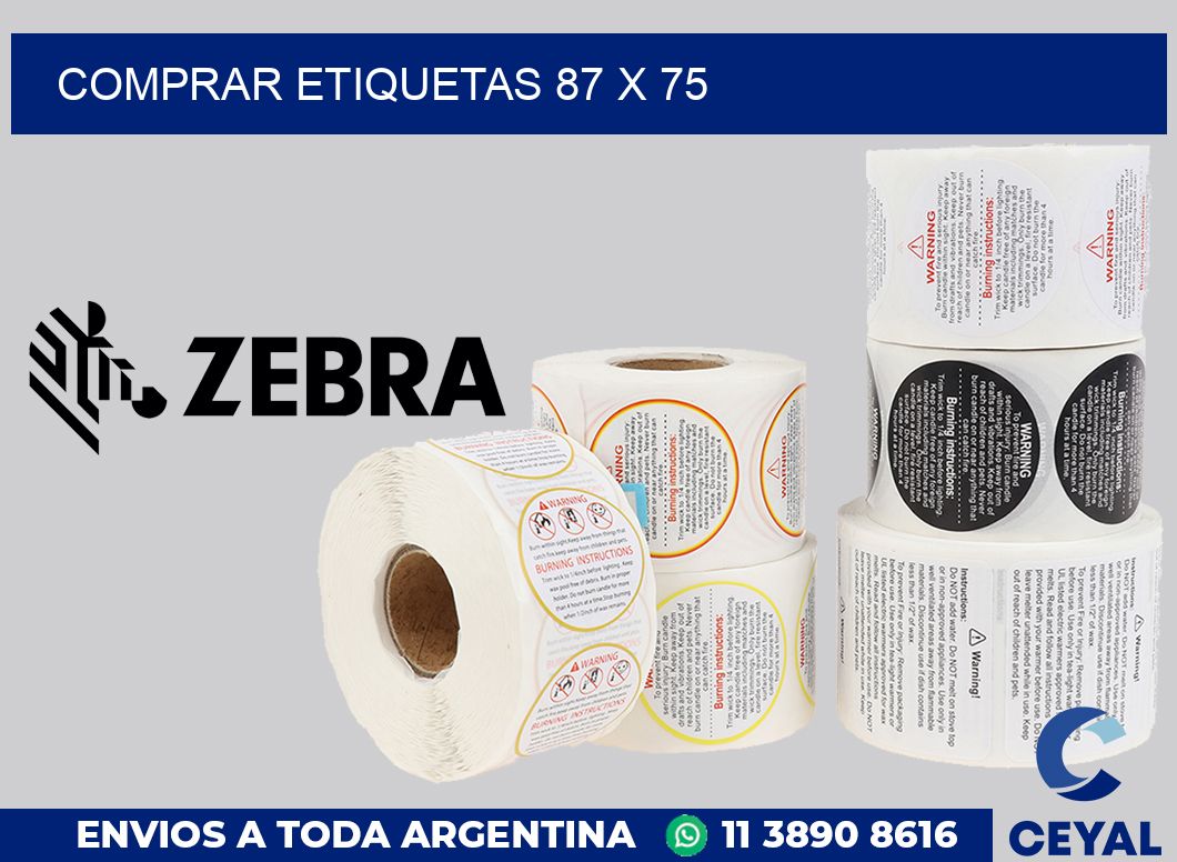 Comprar etiquetas 87 x 75