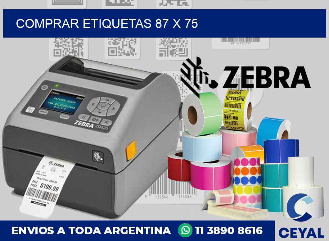 Comprar etiquetas 87 x 75