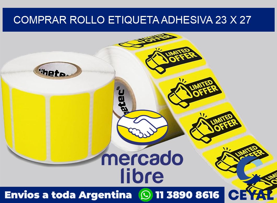 Comprar rollo etiqueta adhesiva 23 x 27