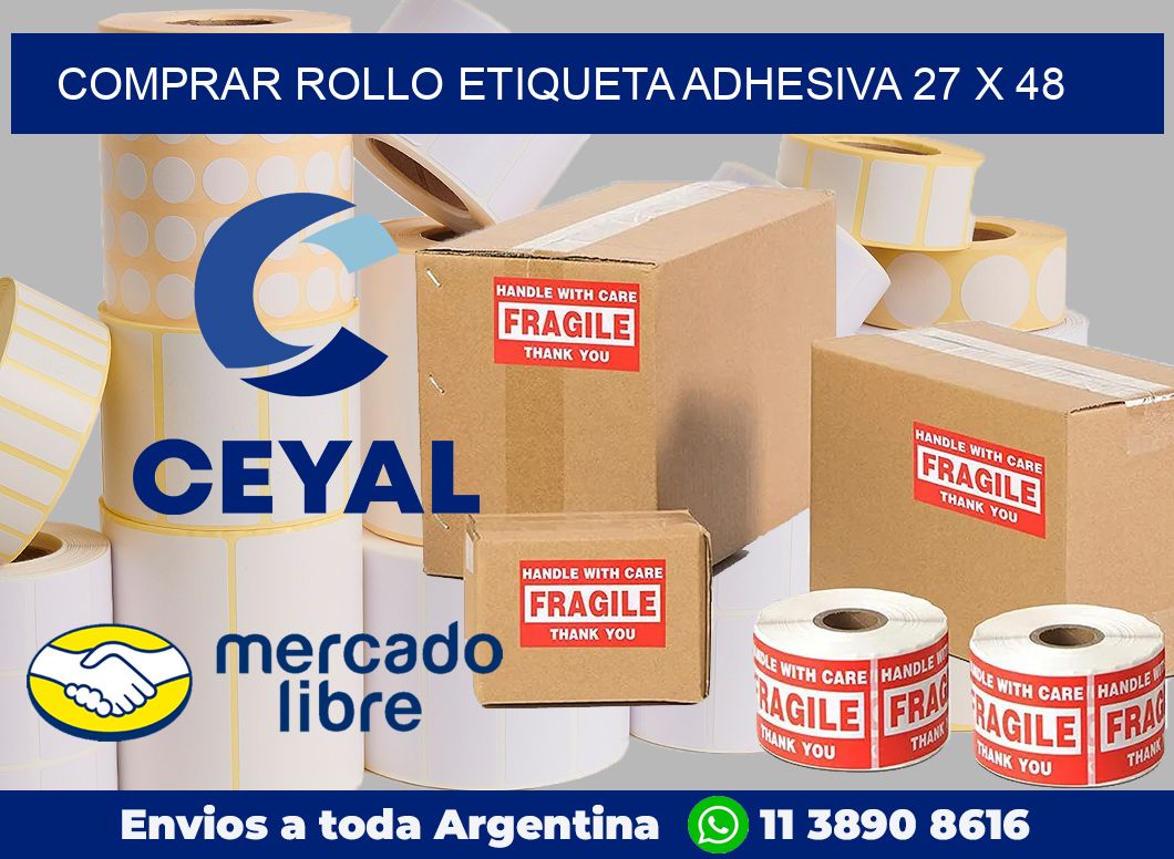 Comprar rollo etiqueta adhesiva 27 x 48