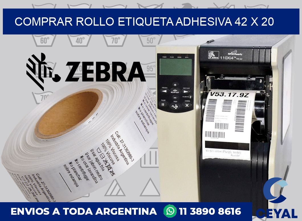 Comprar rollo etiqueta adhesiva 42 x 20