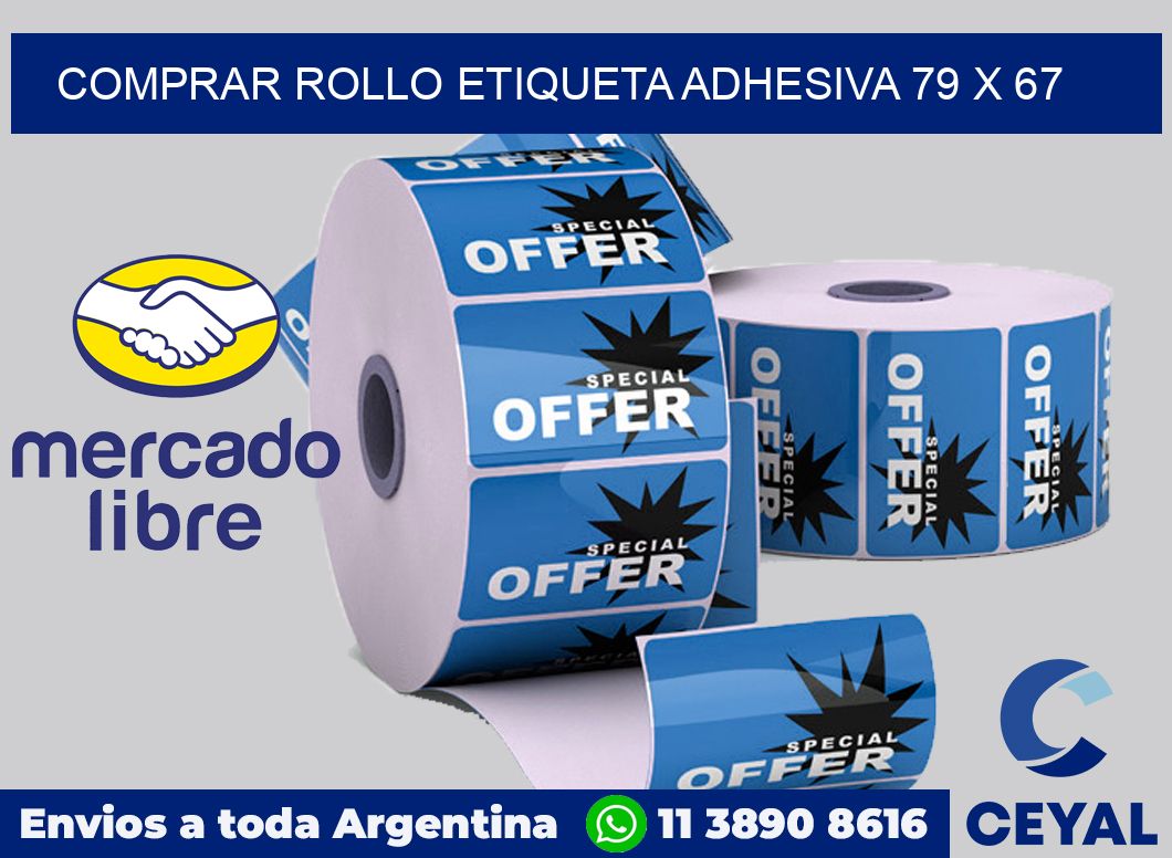 Comprar rollo etiqueta adhesiva 79 x 67