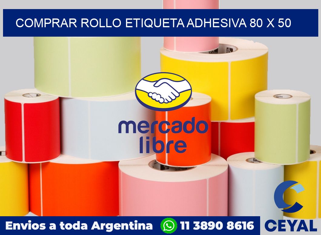 Comprar rollo etiqueta adhesiva 80 x 50