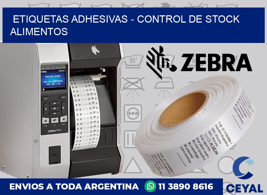 ETIQUETAS ADHESIVAS – CONTROL DE STOCK ALIMENTOS