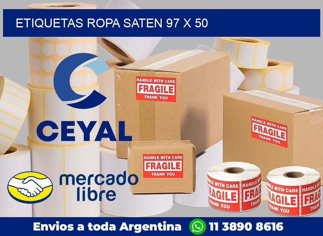 Etiquetas ropa saten 97 x 50