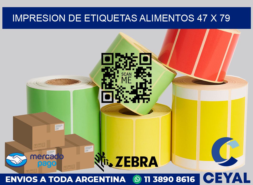 Impresion de etiquetas alimentos 47 x 79