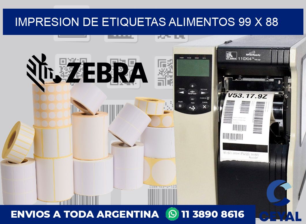 Impresion de etiquetas alimentos 99 x 88