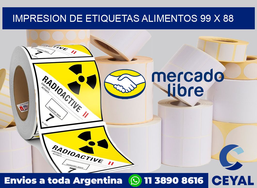 Impresion de etiquetas alimentos 99 x 88