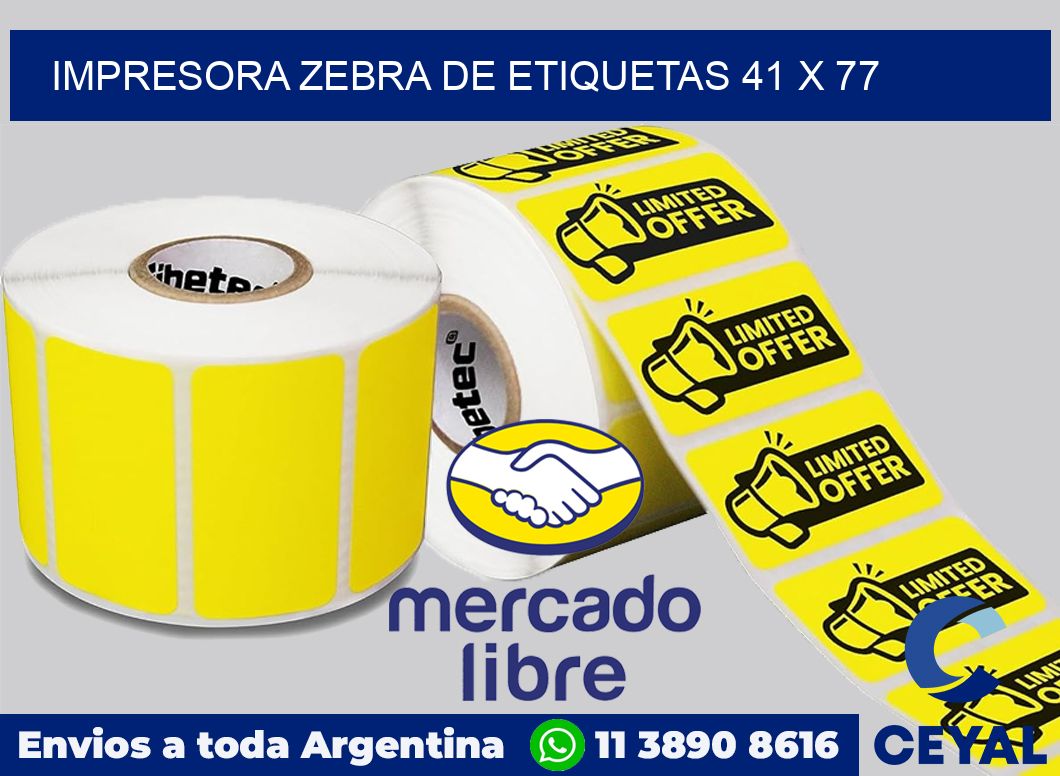 Impresora Zebra de etiquetas 41 x 77
