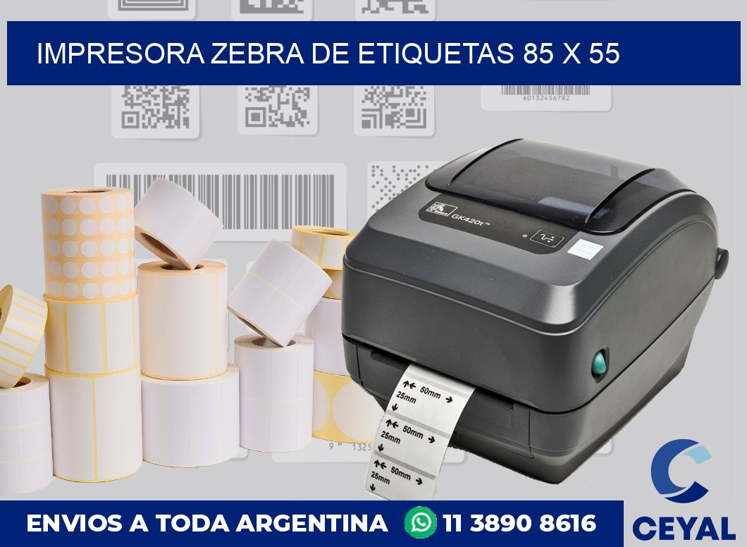 Impresora Zebra de etiquetas 85 x 55