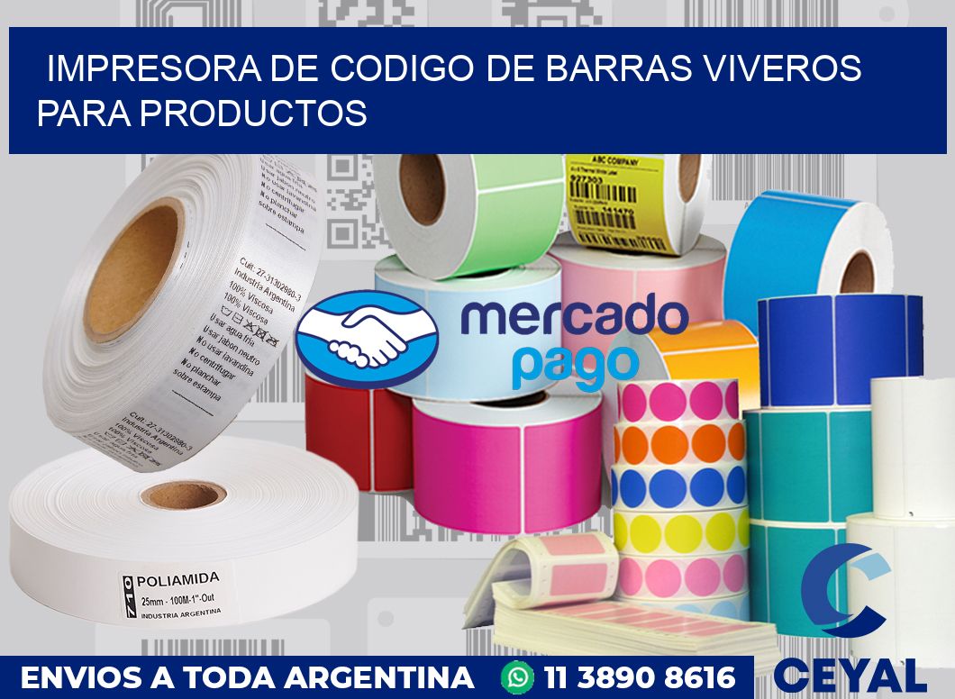 Impresora de codigo de barras Viveros para productos