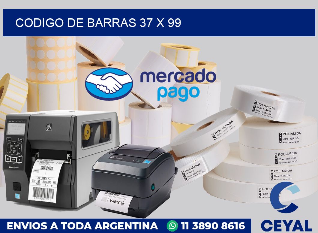 codigo de barras 37 x 99
