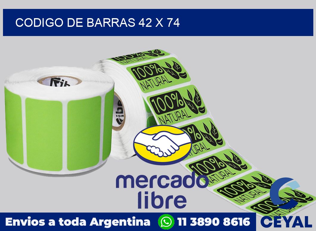 codigo de barras 42 x 74