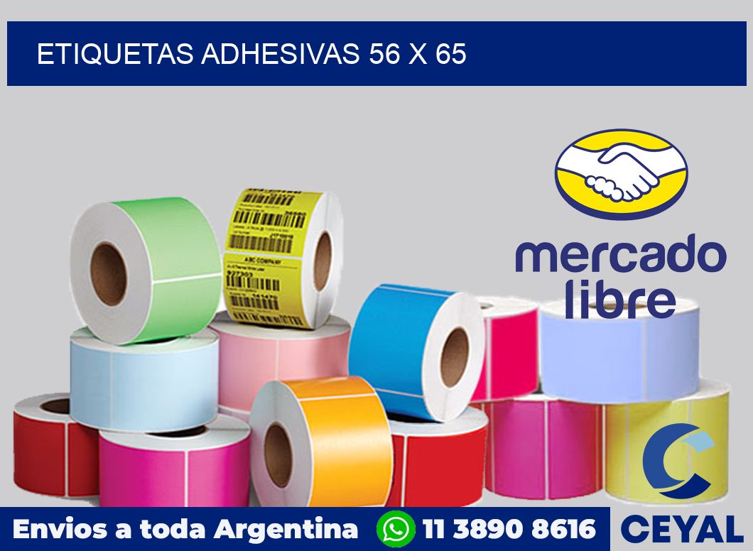 etiquetas adhesivas 56 x 65