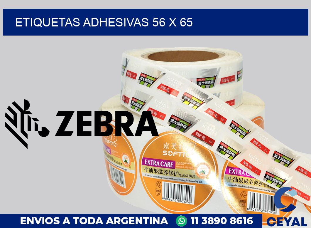 etiquetas adhesivas 56 x 65
