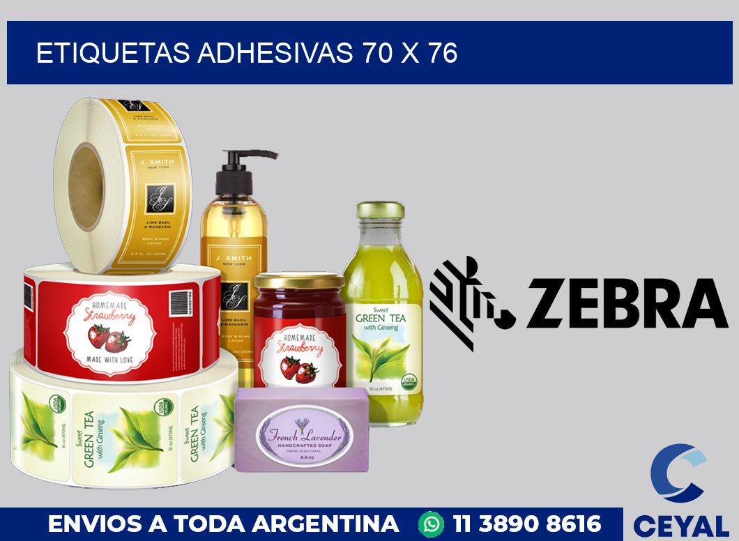 etiquetas adhesivas 70 x 76