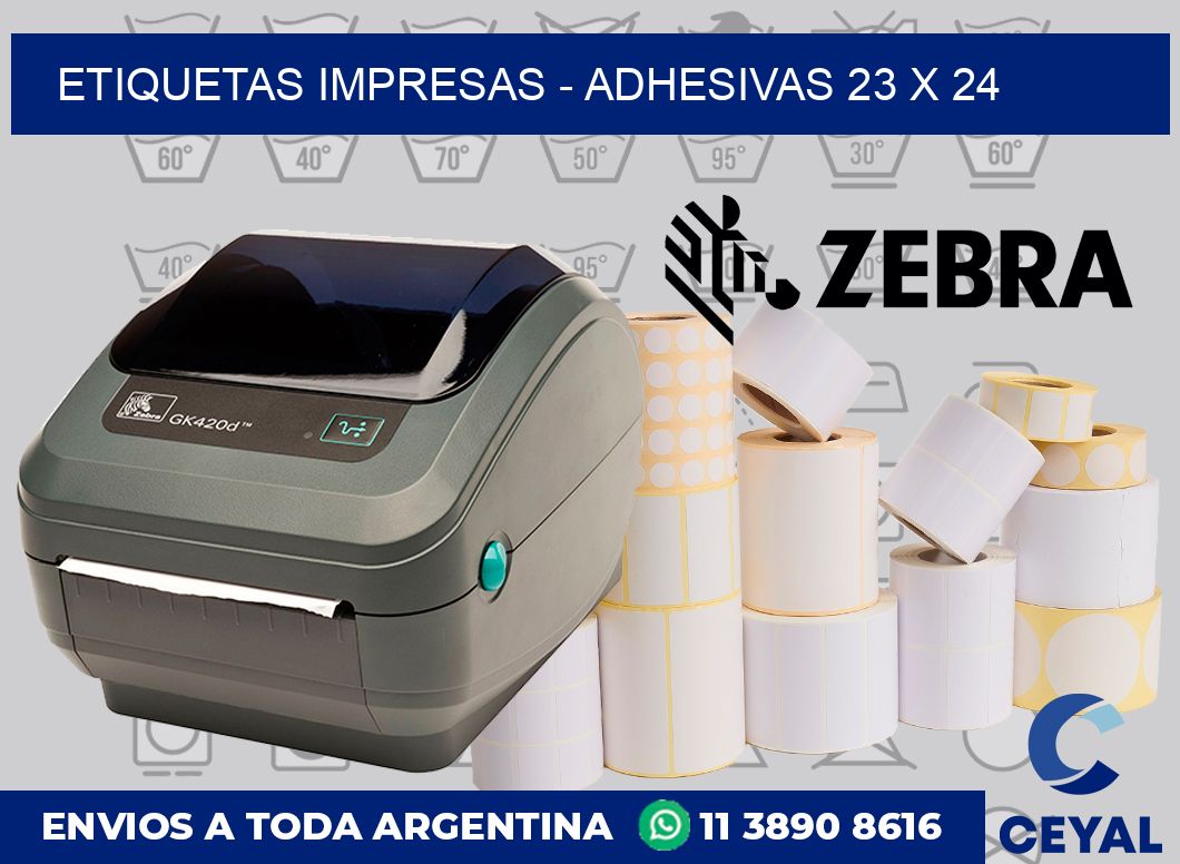 etiquetas impresas – Adhesivas 23 x 24
