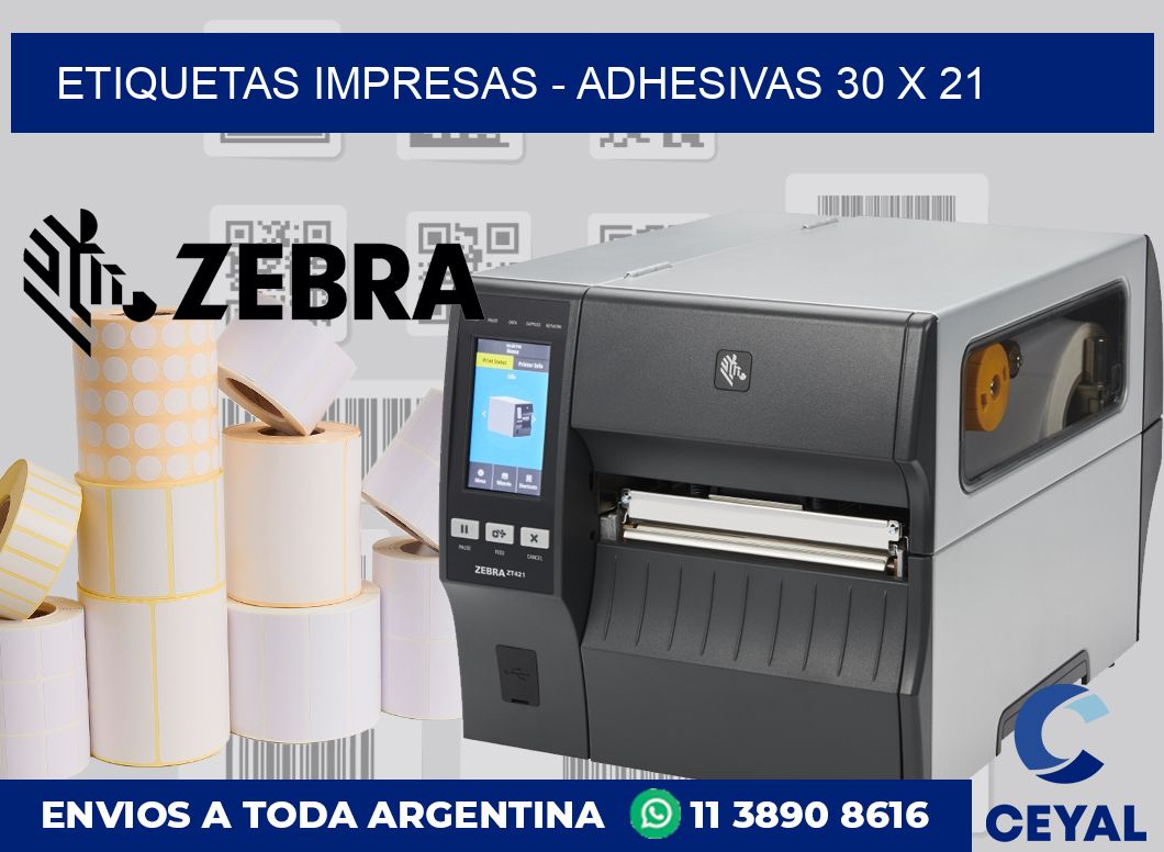 etiquetas impresas – Adhesivas 30 x 21