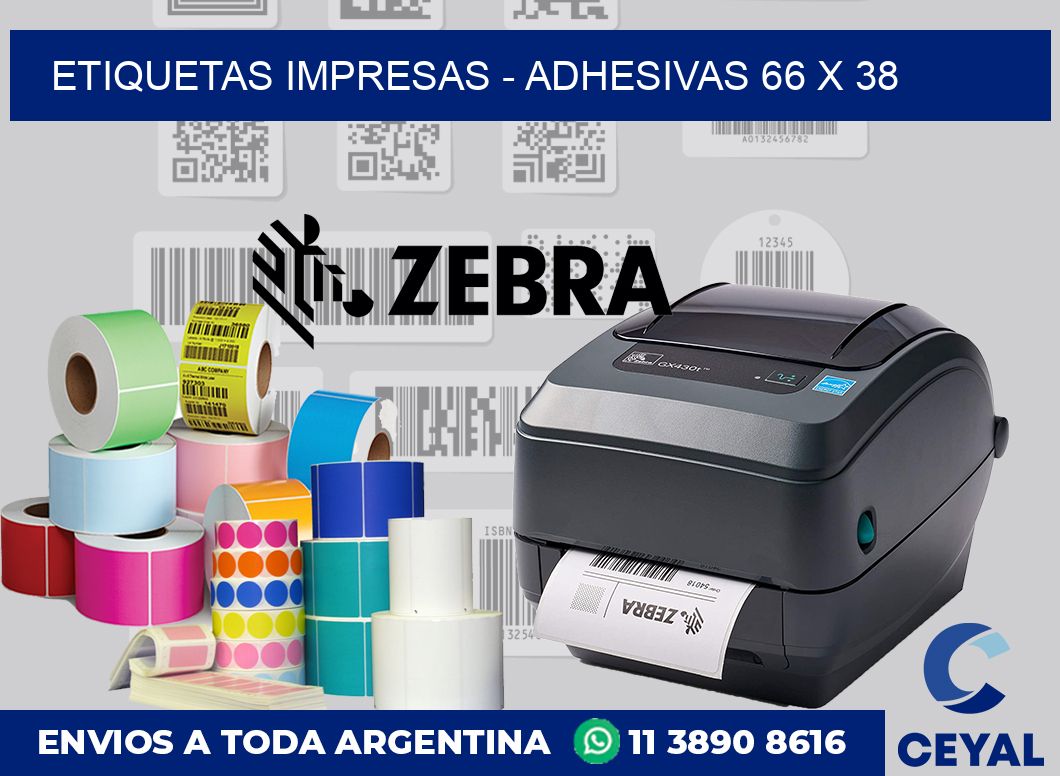 etiquetas impresas – Adhesivas 66 x 38