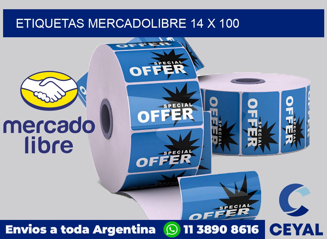 etiquetas mercadolibre 14 x 100