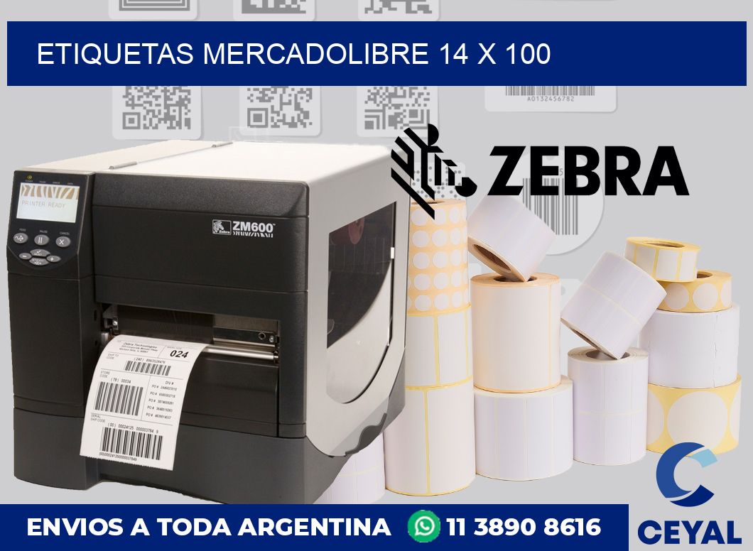 etiquetas mercadolibre 14 x 100