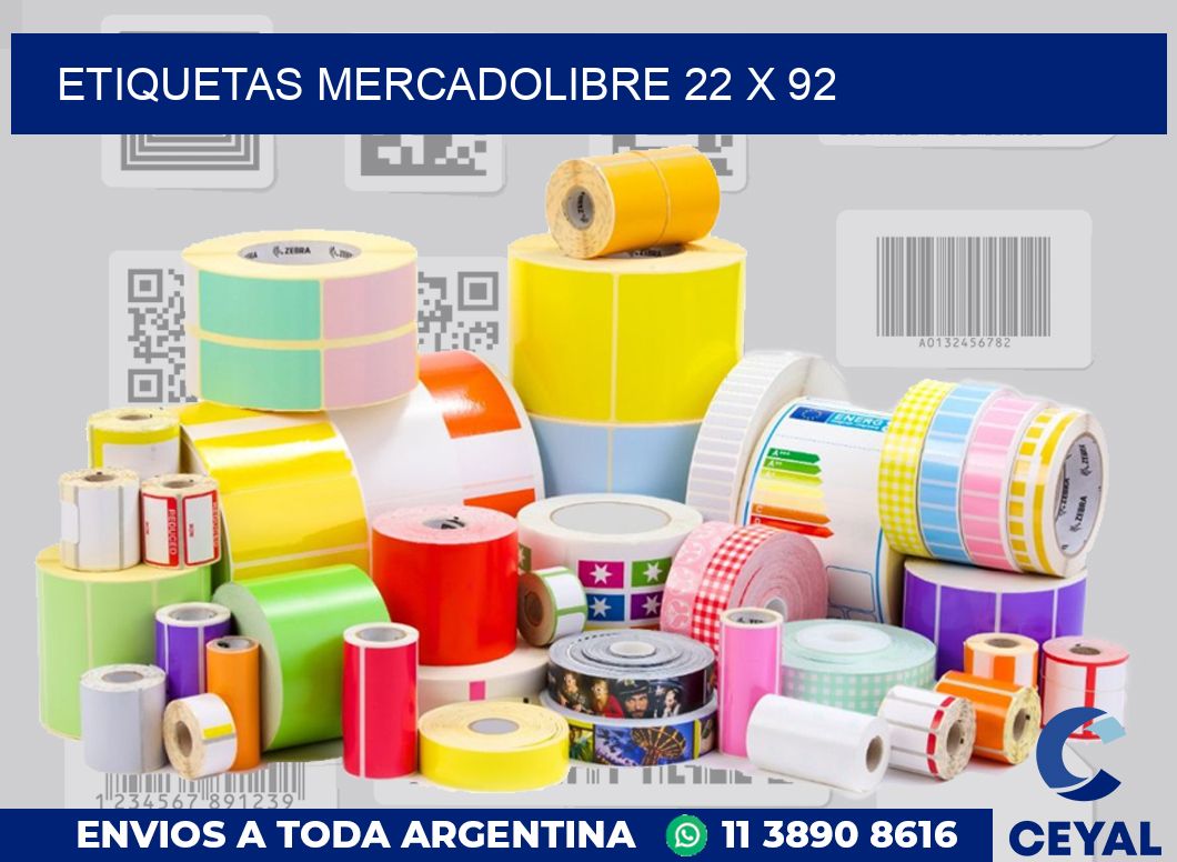 etiquetas mercadolibre 22 x 92