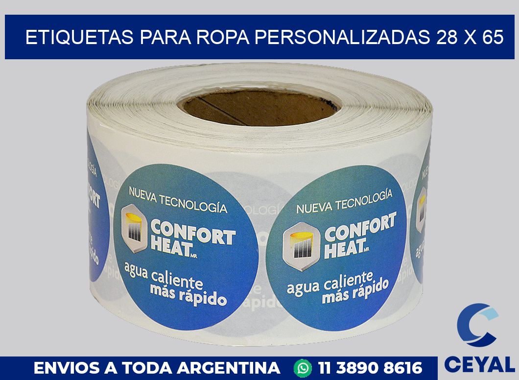 etiquetas para ropa personalizadas 28 x 65