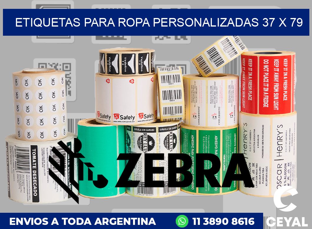 etiquetas para ropa personalizadas 37 x 79