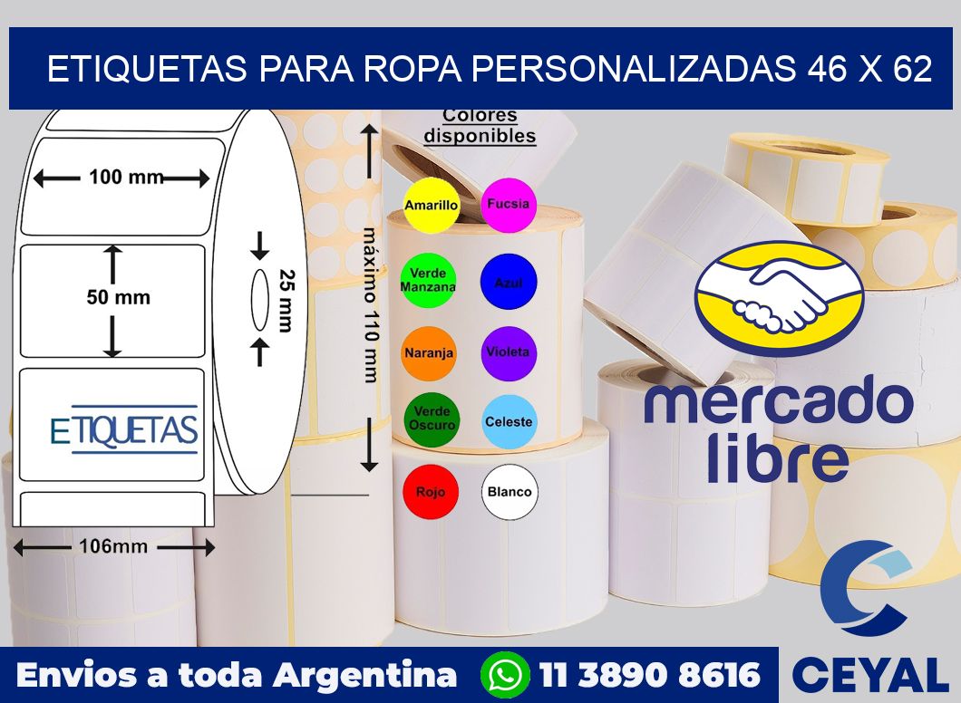 etiquetas para ropa personalizadas 46 x 62