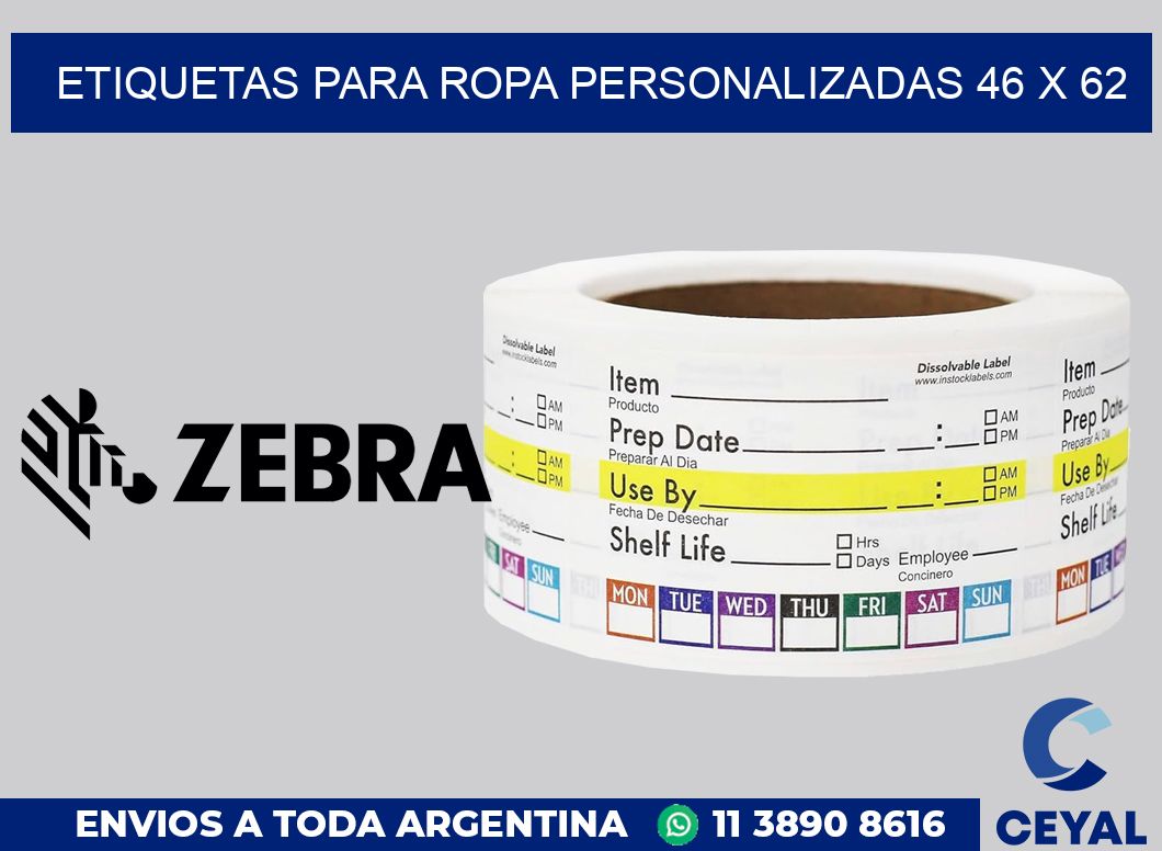 etiquetas para ropa personalizadas 46 x 62