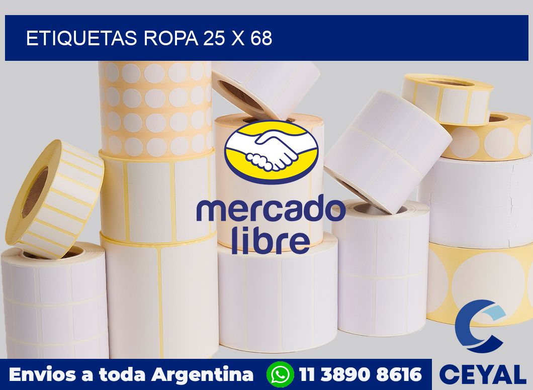 etiquetas ropa 25 x 68