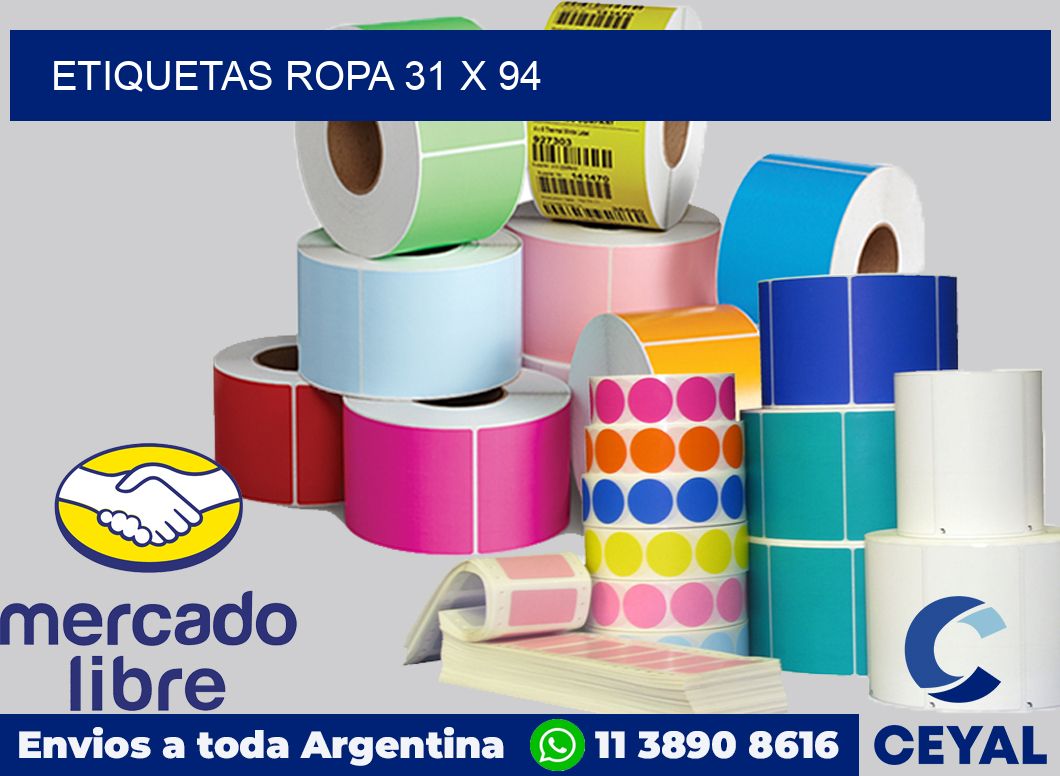etiquetas ropa 31 x 94