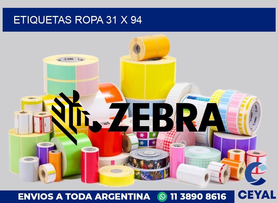 etiquetas ropa 31 x 94