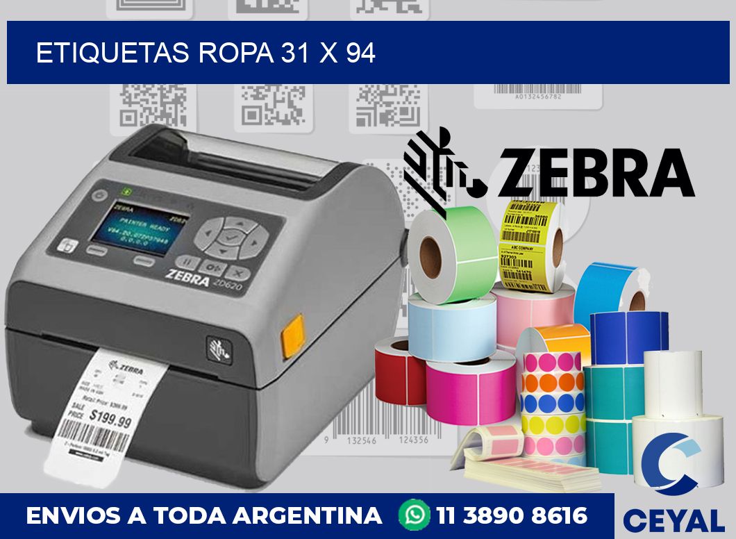 etiquetas ropa 31 x 94