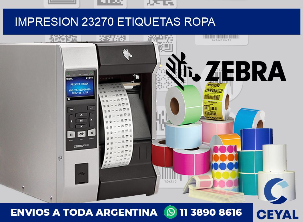 impresion 23270 etiquetas ropa